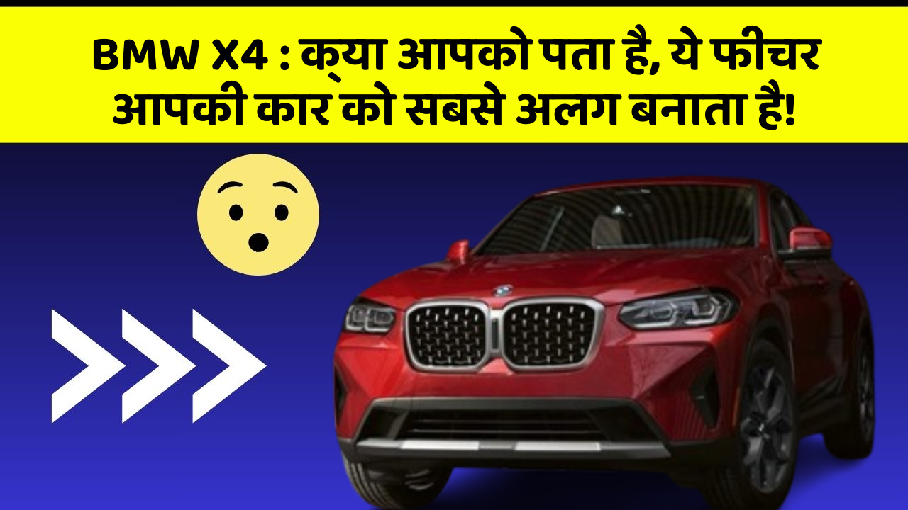 BMW X4: क्या आपको पता है, ये फीचर आपकी कार को सबसे अलग बनाता है!