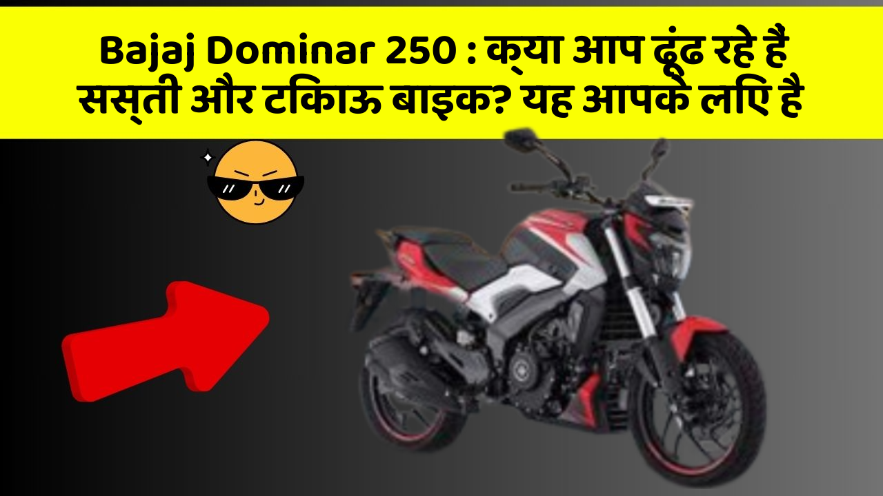 Bajaj Dominar 250: क्या आप ढूंढ रहे हैं सस्ती और टिकाऊ बाइक? यह आपके लिए है